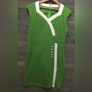 Green Rockabilly/ Pinup style dress XL